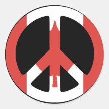Friedenszeichen Kanada Runde Sticker