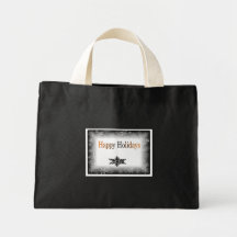 frohe Feiertage giftbag Leinentasche