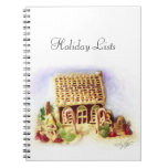 Frohe Feiertage Lebkuchen-Haus-Notizbuch