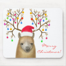 Frohe Weihnacht-Alpaka Mousepad