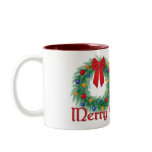 Frohe Weihnacht-Kranz-Becher