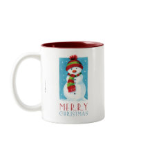 Frohe Weihnacht-Neuheits-Becher des Schneemann-| Tassen