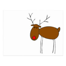 Frohe Weihnacht-Ren Postkarten