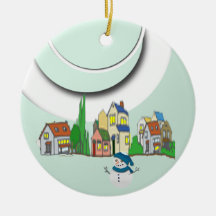 Frohe Weihnacht-Schneemann Weihnachtsornament