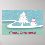Frohe Weihnachten mit Schneemann