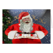Frohe Weihnachten Weihnachtsmanns Ho Ho Ho Grußkarten