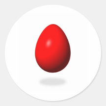 Fröhliche Ostern - rotes Ei Aufkleber