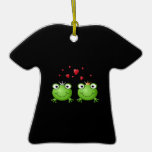 Frosch-Paare mit Herzen Weinachtsornamente