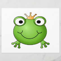 Frosch-Prinz. Glücklicher Frosch Flyerdesign