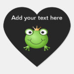 Frosch-Prinz. Lächelnder Frosch mit einer Krone Sticker