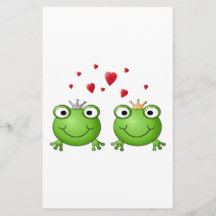 Frosch-Prinz und Frosch-Prinzessin, mit Herzen Flyer