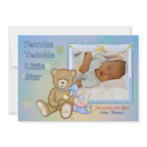 Funkeln-Stern-Teddybär-Foto-Mitteilung - Junge