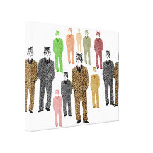 Funky Katzen-Leinwand-Druck Gespannte Galeriedrucke