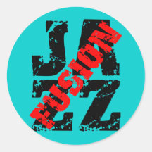 Fusion de jazz autocollants ronds