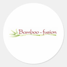 Fusion en bambou adhésifs ronds