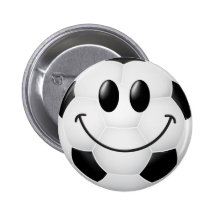 Fußball-Ball-Smiley Anstecknadelbuttons