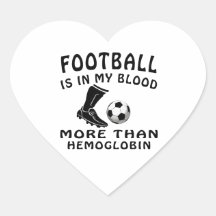 Fußball-Entwurf Herz Aufkleber