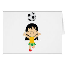 Fußball-Mädchen Grußkarten