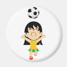 Fußball-Mädchen Magnete