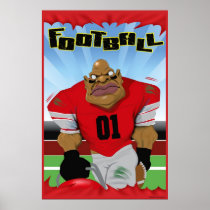 FUSSBALL-MANN PLAKATDRUCKE