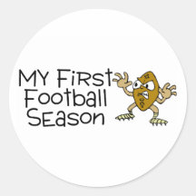 Fußball meine erste Fußballsaison Runde Aufkleber