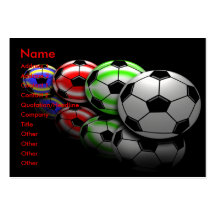 Fußball-Trainer-Visitenkarten