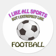 Fußballentwürfe Runde Sticker