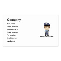 futur policier (garçon) cartes de visite personnelles