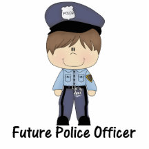 futur policier (garçon) photo en relief