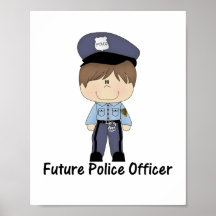 futur policier (garçon) posters