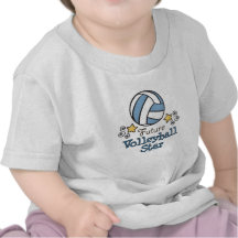 Futur T-shirt de bébé d'étoile de volleyball