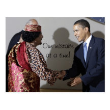 Gaddafi Gadhafi Obama ein Fehler zu der Zeit Postkarten