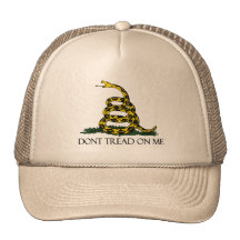 Gadsden-Flagge, gelber Hintergrund Caps