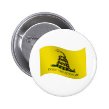 Gadsden-Flagge, treten nicht auf mir Anstecknadelbutton