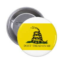 Gadsden-Flagge, treten nicht auf mir Anstecknadelbuttons