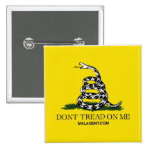 Gadsden-Flaggen-Quadrat-Knopf Anstecknadelbutton