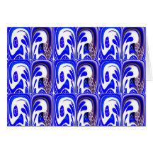 Galaxie bleue cartes de vœux
