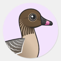 Gans mit roten Füßen Runde Aufkleber