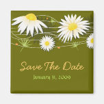Gänseblümchen Save the Date, das Mitteilung Weddin Kühlschrankmagnet