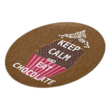 GARDEZ le CALME POUR MANGER le plat de CHOCOLAT Assiette