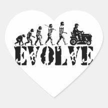 Garten-Traktor-Fahrerracer-Evolutions-Kunst Sticker
