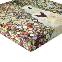Garten-Weg mit Hühnern durch Gustav Klimt Galerie Gefaltete Leinwand