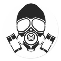 Gasmaske-Schablonenlogo