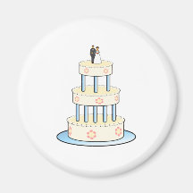 Gâteau de mariage magnets pour réfrigérateur