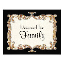 Gatsby Art Deco Nouveau Lace Faux Gold Tulip Personalized Invites