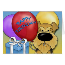 Geburtstags-Karte Airedales Terrier