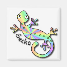 Gecko psychédélique aimants pour réfrigérateur