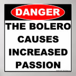 Gefahren des Bolero-Plakats
