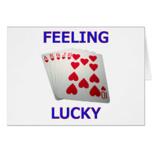 Gefühls-glückliche königliches Erröten-Poker-Hand Karte