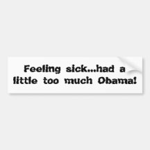 Gefühlskranker… hatte wenig zu viel Obama! Auto Sticker